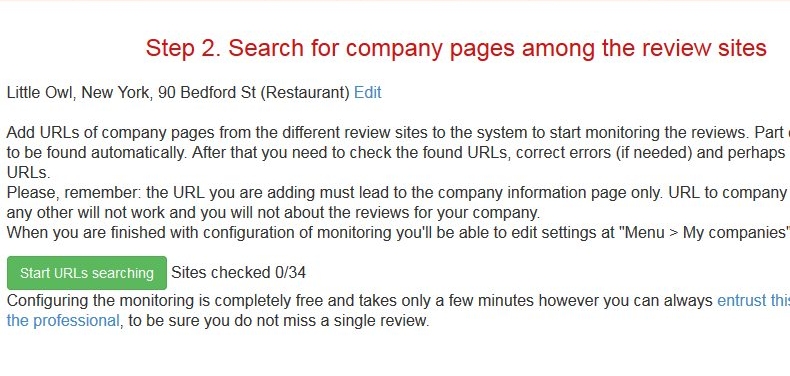 Step 2 - Click the Start Data Collection button to make the system search for links Step 2 - Click the Start Data Collection button to make the system search for links